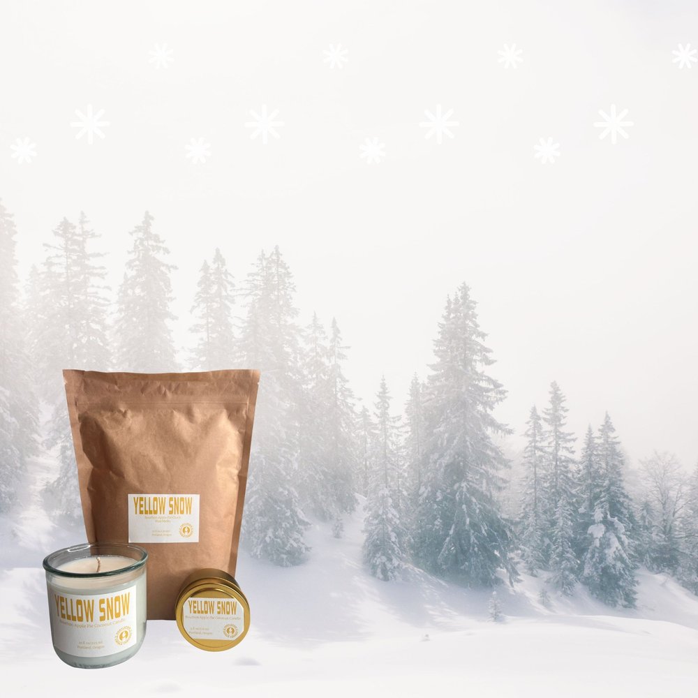 Yellow Snow Natural Wax Candle | Bourbon Baked Apple Pie
