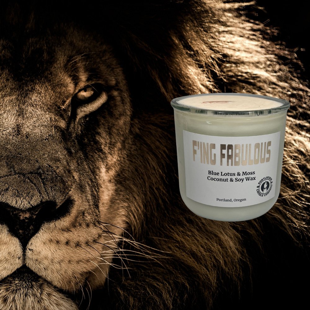 F'Ing Fabulous Natural Wax Candle | Blue Lotus and Moss Fragrance