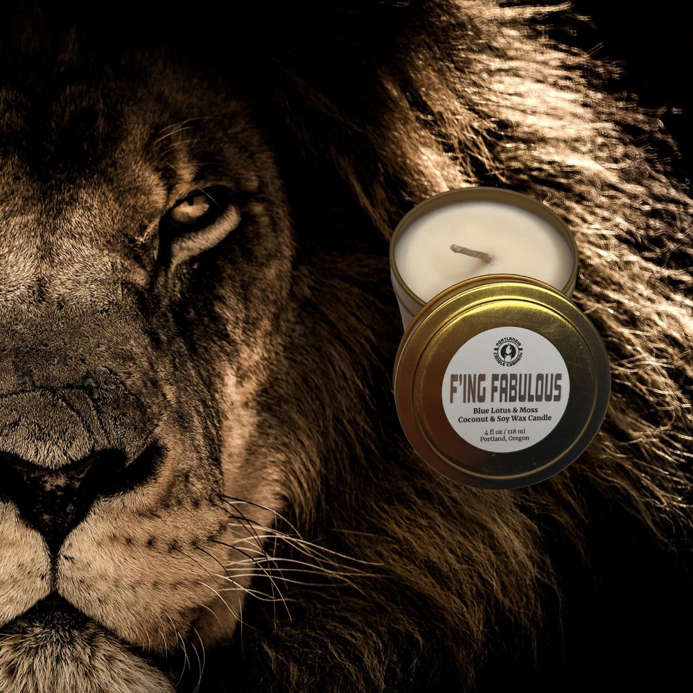 F'Ing Fabulous Natural Wax Candle | Blue Lotus and Moss Fragrance