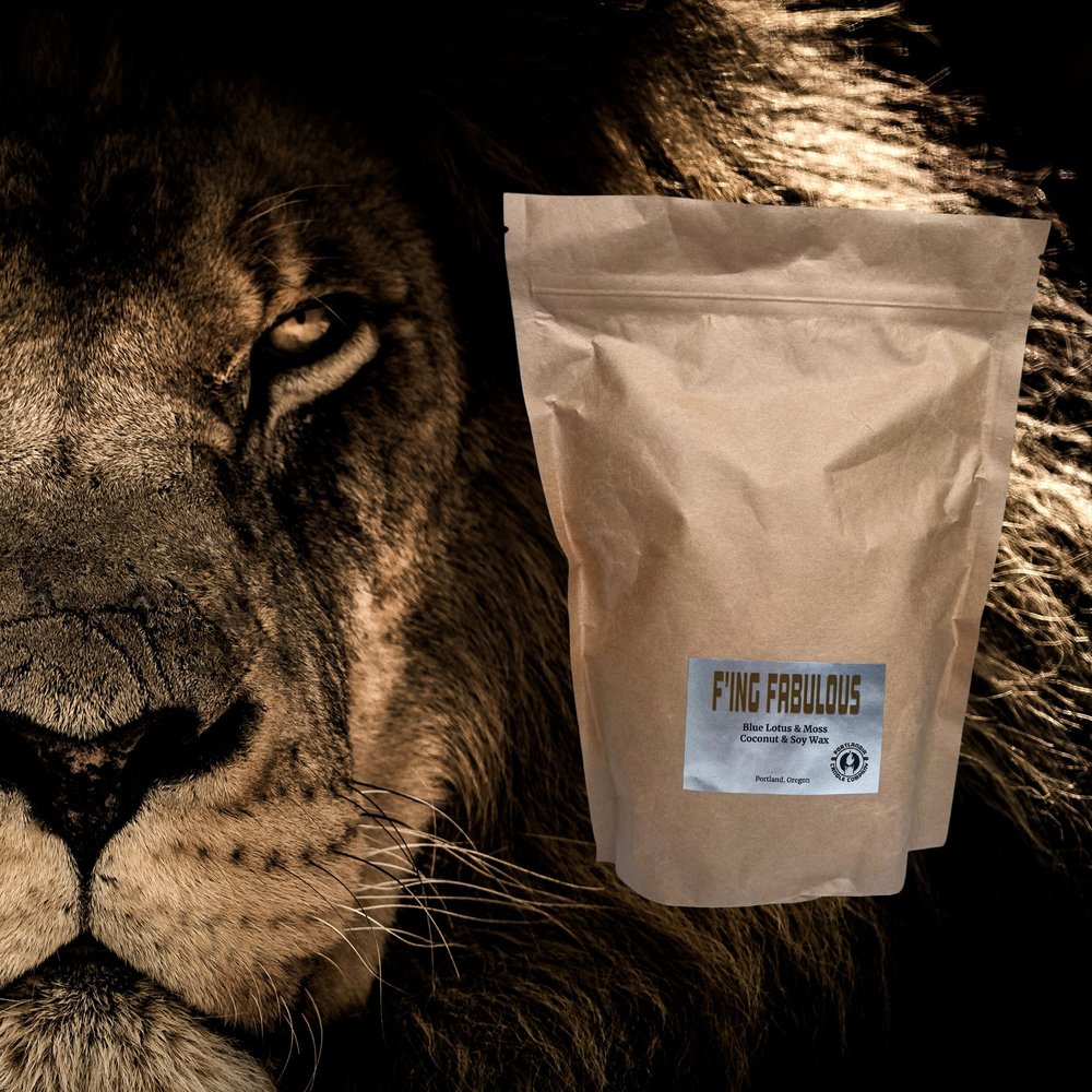 F'Ing Fabulous Natural Wax Candle | Blue Lotus and Moss Fragrance