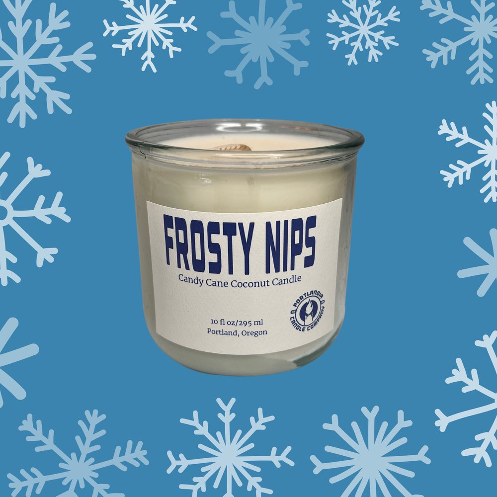 Frosty Nips Natural Wax Candle | Vanilla Mint Fragrance