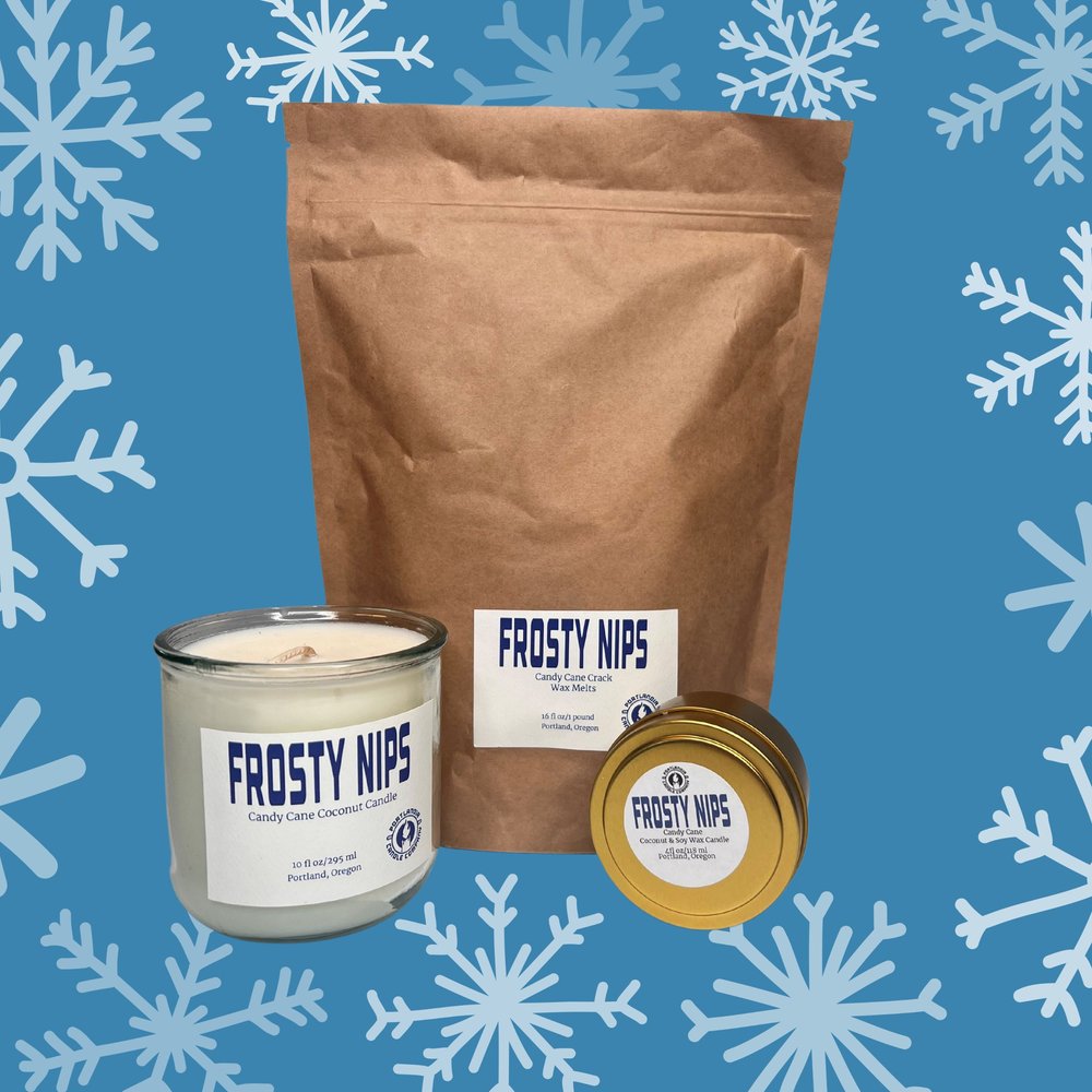 Frosty Nips Natural Wax Candle | Vanilla Mint Fragrance