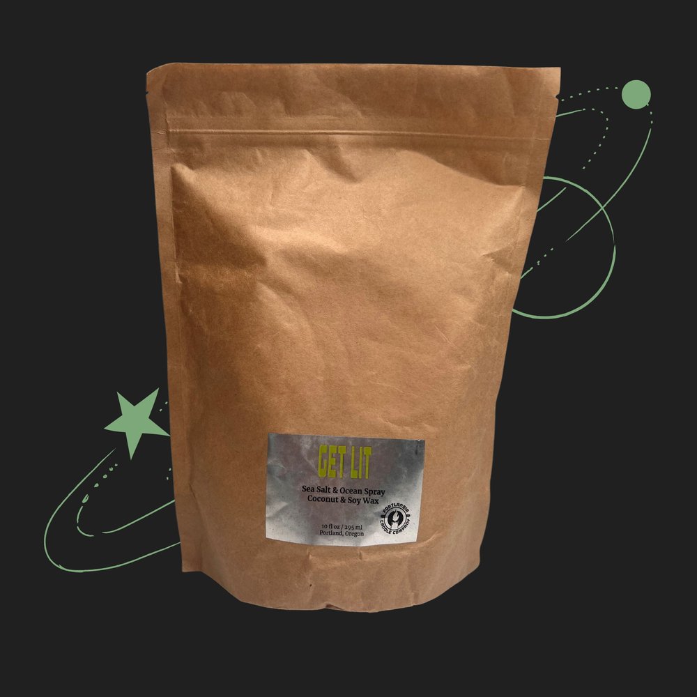 Get Lit Natural Wax Candle | Sea Salt and Ocean Spray Fragrance