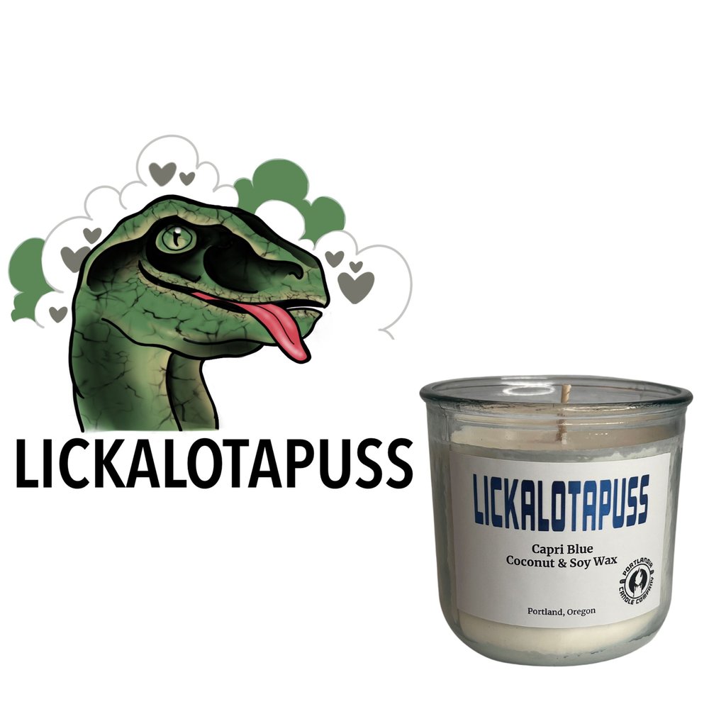 Lickalotapuss Natural Wax Candle | Capri Blue Fragrance