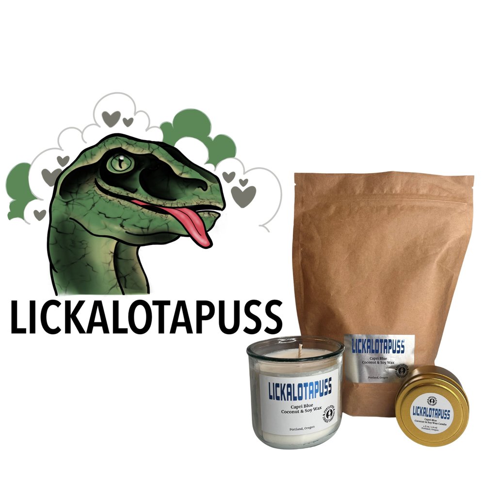 Lickalotapuss Natural Wax Candle | Capri Blue Fragrance