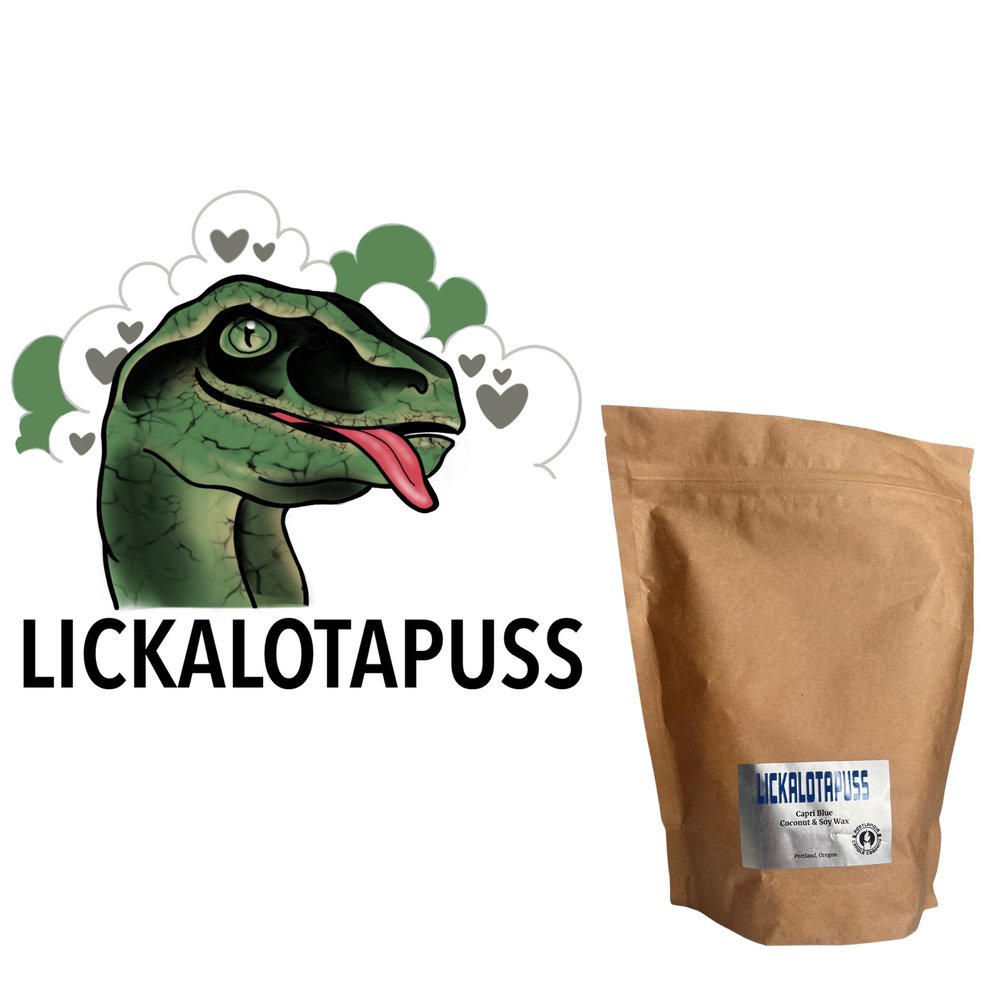 Lickalotapuss Natural Wax Candle | Capri Blue Fragrance
