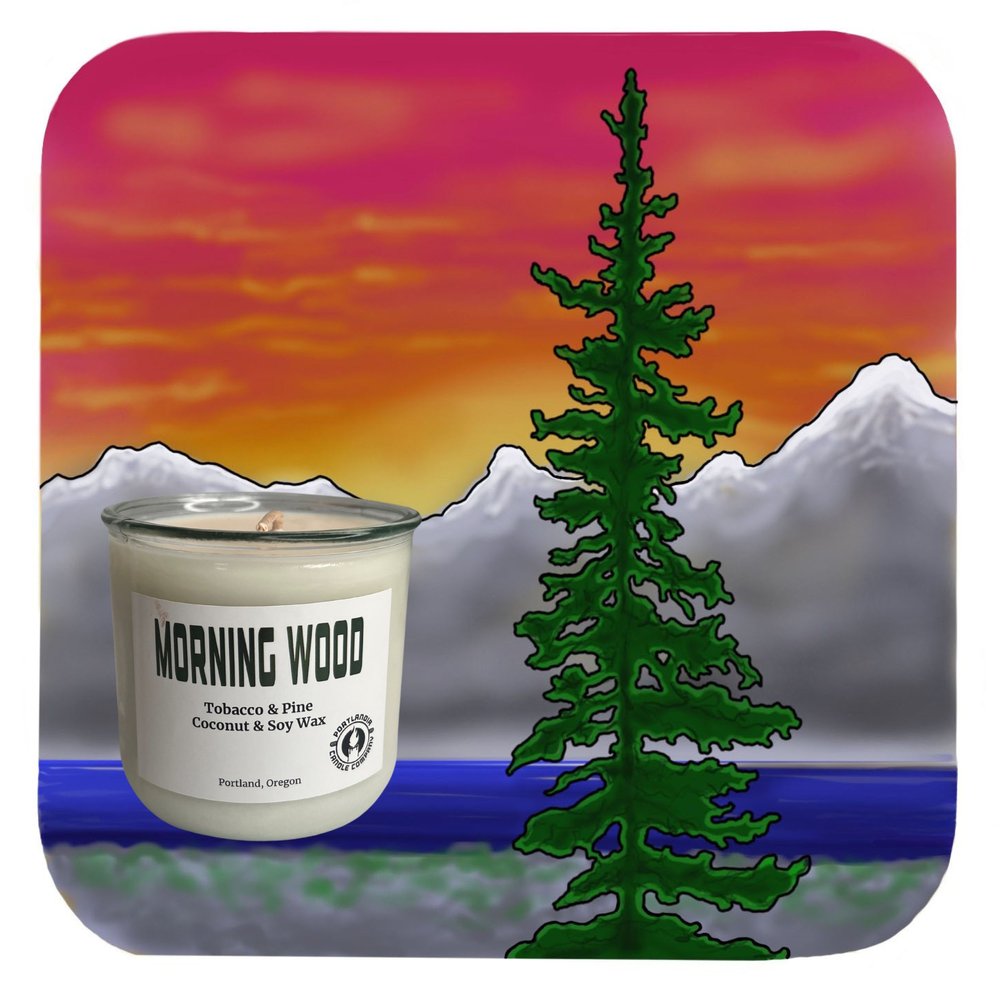 Morning Wood Natural Wax Candle | Tobacco & Pine Fragrance