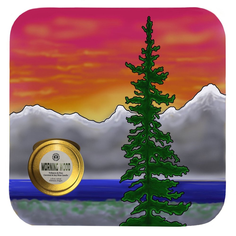 Morning Wood Natural Wax Candle | Tobacco & Pine Fragrance
