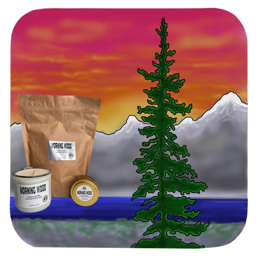 Morning Wood Natural Wax Candle | Tobacco & Pine Fragrance