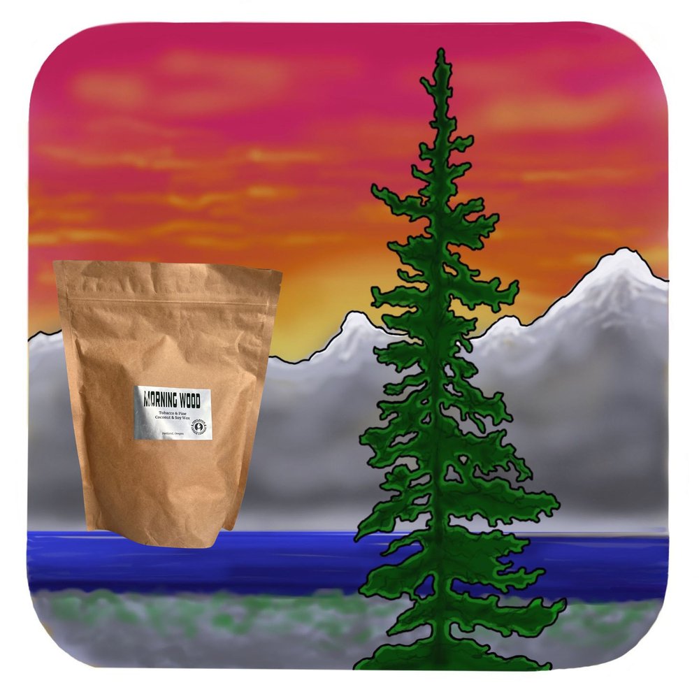 Morning Wood Natural Wax Candle | Tobacco & Pine Fragrance