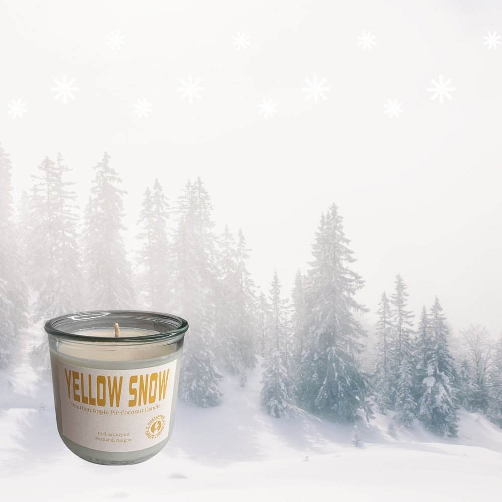 Yellow Snow Natural Wax Candle | Bourbon Baked Apple Pie