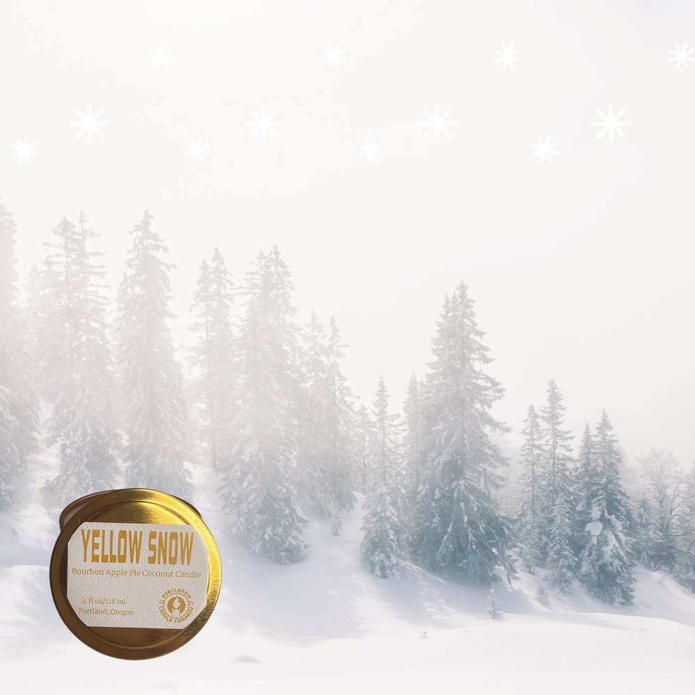 Yellow Snow Natural Wax Candle | Bourbon Baked Apple Pie